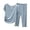 Light Blue, variant on Women Pajama Sets Summer Short Sleeve Top With Capri Pants Lightweight Casual Home Wear Ladies Sleepwear Pj Sets Navy L