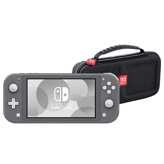 Restored Nintendo Switch Lite Game Console with Retrofam Carry Case International Version, Gray (Refurbished)