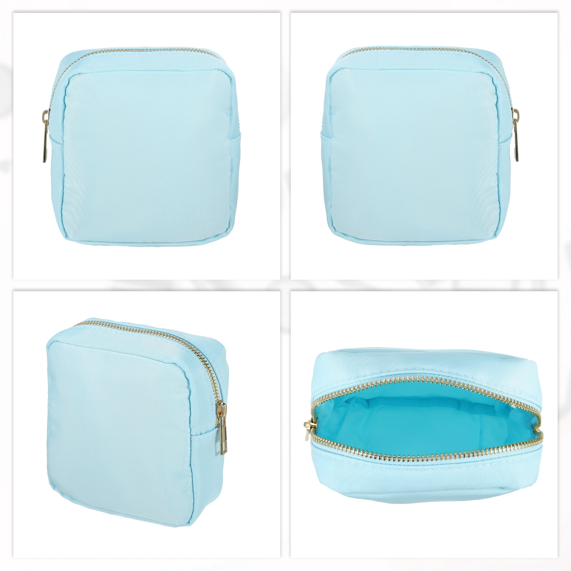 Unique Bargains 1 Pc Women Waterproof Makeup Bag for Business Travel Vacation Camping Blue