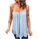 thumbnail image 1 of Mujeres moda sexy sin mangas color sólido chaleco tops tanque chaleco con volantes dobladillo blusa Pompotops lopia991561, 1 of 9