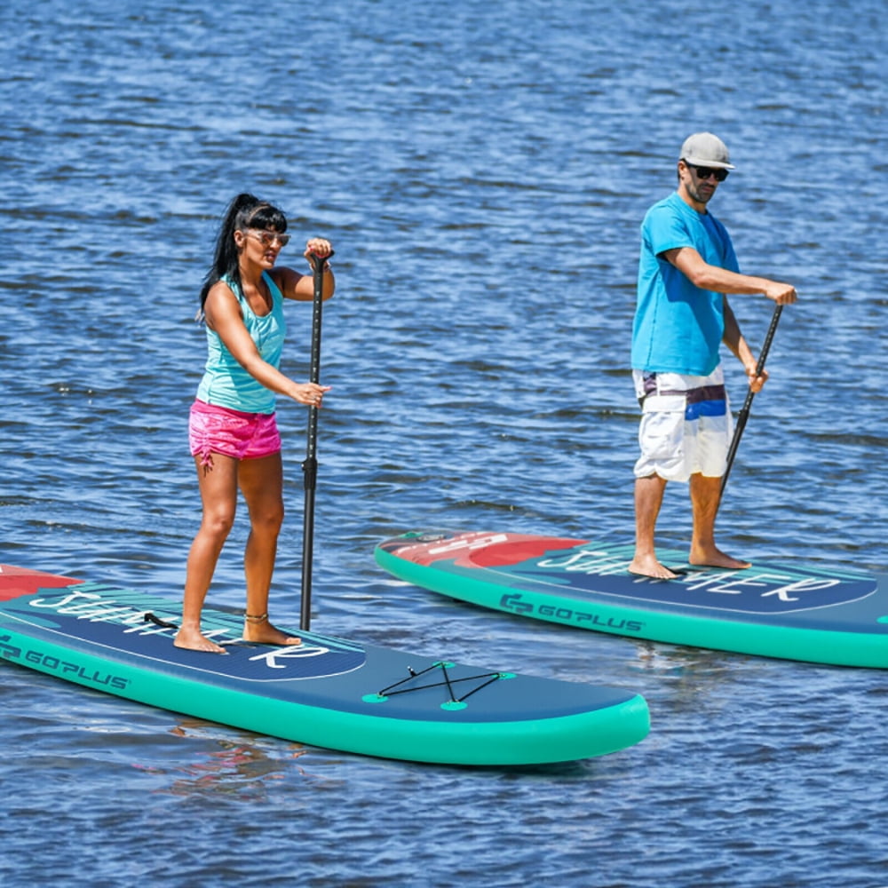 Barara King Surfboard, Soft Top Beginner Surfboard,10 Feet Inflatable Stand Up Paddle Board with Backpack Leash Aluminum Paddle-M