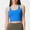 Blue, variant on LADIGASU Thin Shoulder Strap Shock-absorbing Running Fitness Bra Beautiful Back Sexy Yoga Women's Gathering Sports Bra