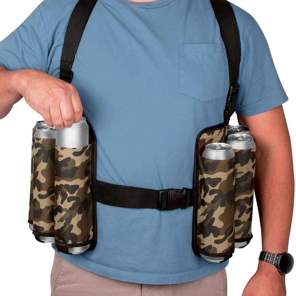 24 Pack Beer & Soda Can Holster Belt Camouflage Design By EZ
