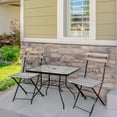 thumbnail image 6 of Open Box Four Seasons Courtyard Tempered Glass Top Patio Dining Table, Black, 6 of 8