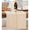 thumbnail image 2 of Fennco Styles Shimmering Striped Table Runner 16" W X 72" L - Natural Table Cover for Home, Dining Room, Banquets, Family Gatherings, Everyday Use and Special Occasions, 2 of 3
