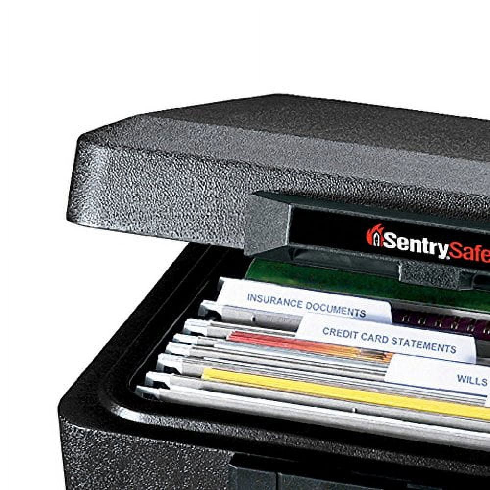 (3 pack) SentrySafe 1170 Fire-Resistant Box Safe with Key Lock, 0.61 Cu. ft., Black