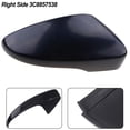 thumbnail image 2 of Right Side Mirror Cover Cap For Passat Cc Scirocco Perfect Fit Durable Material Stylish Matte Black Appearance, 2 of 9
