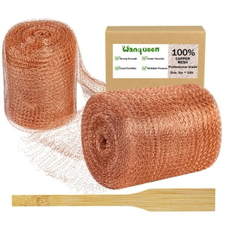 Copper Pest & Rodent Control Mesh Roll 5 inches wide; In 10, 25 , 50 or 100  ft length