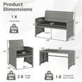 thumbnail image 3 of Gymax 8 Piece Patio Furniture Set Outdoor Wicker Conversation Set w/ Tempered Glass Coffee Table Black, 3 of 10