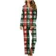 thumbnail image 2 of Homenesgenics Christmas Pajamas for Women Onesies Plus Size Women's Long Sleeve Tops+Pants Home Wear Pajama Set Night Wear with Pocket Multicolor XL, 2 of 7