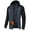 Indigo/Black, variant on Pdbokew Hoodies for Men Heavyweight Fleece Sweatshirt - Full Zip Up Fleece Jacket Black XL