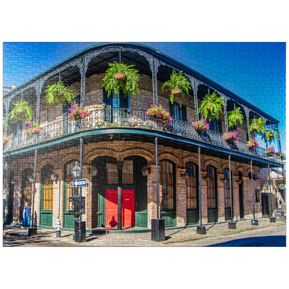 MyPuzzle - French Quarter In New Orleans - Premium 1000 Piece Jigsaw Puzzle for Adults