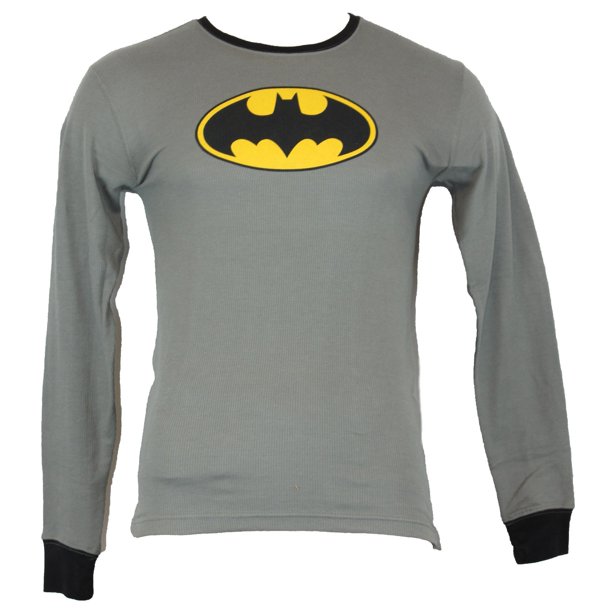 Batman Dc Comics Thermal Mens Long Sleeve Shirt Classic Logo Image Walmart Com