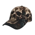thumbnail image 1 of Fotbe Metal Style Horned Skull Gorro Clásico de Béisbol, Gorra Ajustable con Broche Snapback, Gorro de Exterior de Algodón Suave, 1 of 6