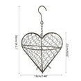 thumbnail image 4 of Milue Heart Shape Hanging Planter Metal Artificial Plant Flower Pots Storage Basket Wall Succulent Plants Holder with Hook, 4 of 9