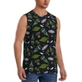 thumbnail image 2 of Easygdp Space Rockets Men's Breathable Tank Tops Sleeveless Sporty T Shirts for Basketball, Mountaineering, Bodybuilding -Large, 2 of 8