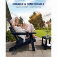 thumbnail image 6 of WINSOON All-Weather HDPE Adirondack Chair, Folding Design, Wide Seat with Cup Holder for Garden, Yard & Patio,Navy, 6 of 7