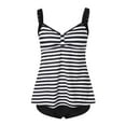 thumbnail image 4 of Tummy Control Swimsuits for Women Polka Dot Print Bathing Suit Front Knot Blouson Swimsuits Two Piece Shorts Tankini Clearance Sale Items Cheapeast On Sale, 4 of 8