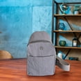 thumbnail image 5 of Bolsa impermeable de nylon para el pecho | Mochila cruzera ligera texturizada de color sólido | Bolso de hombro compacto resistente al desgaste 26,5x15,5x7cm | Accesorio versátil para deportes, 5 of 5