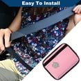 thumbnail image 7 of Unique Bargains Car Seat Belt Shoulder Pad Rose Print Shoulder Pad Seat Belt Pad Cover 6.5x23cm Pink Green, 7 of 7