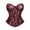 Red, variant on Krdevn Women's Strapless Floral Lace Corset, Boned Sweetheart Bustier, Breathable Waist Cincher Tummy Control Shapewear Top,White