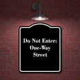 thumbnail image 2 of Do Not Enter One-Way Street BLACK Aluminum Composite Sign 8.5''x10'', 2 of 9