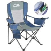 HEQUSigns Foldable Camping Chair with Cooler Bag, Blue