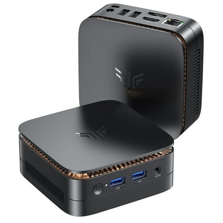 NIPOGI P1 Mini Desktop PC, AMD Ryzen 3 4300U up to 4.1GHz, 16GB DDR4, 512GB SSD, Win11 Pro, Black