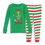 Dr Seuss The Grinch Christmas Pajama set Green size XS 6/7