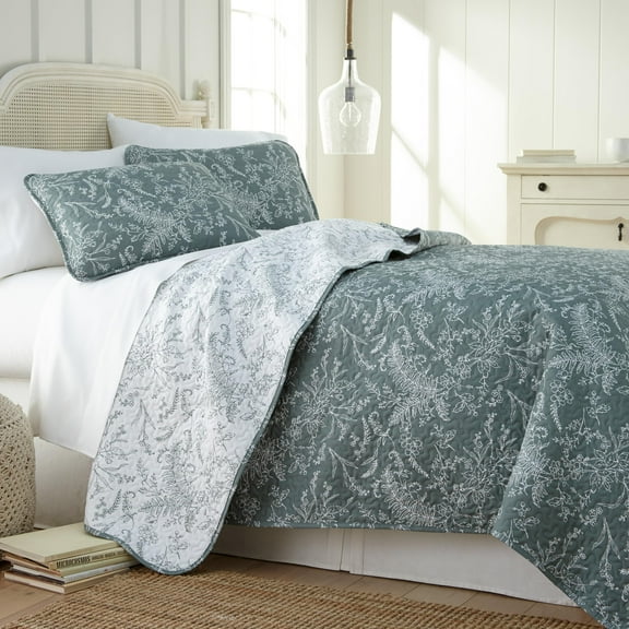 Winter Brush Print Soft & Supreme Quality Reversible Lightweight Quilt Set