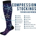 thumbnail image 4 of Coolnut Snowflakes Compression Socks for Men & Women 1 Pack, Knee High Stockings for Running, Sport, Hiking & Travel, 4 of 6