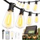thumbnail image 1 of Cadena de luces solares Skoiuc, 100 pies, resistentes al agua, con control remoto y temporizador, 1 of 9