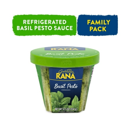 Giovanni Rana Pesto Premium Pasta Topping Jar (Share Size, 12.5oz), 1/4 Cup (60 g), Refrigerated
