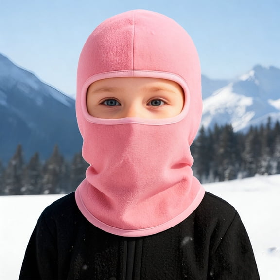 cpengpj Children's Ski Balaclava, German Velvet Thermal Windproof Face Mask for Winter Sports