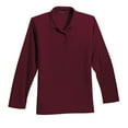 thumbnail image 2 of Port Authority Ladies Long Sleeve Silk Touch Polo-2XL (Burgundy), 2 of 5