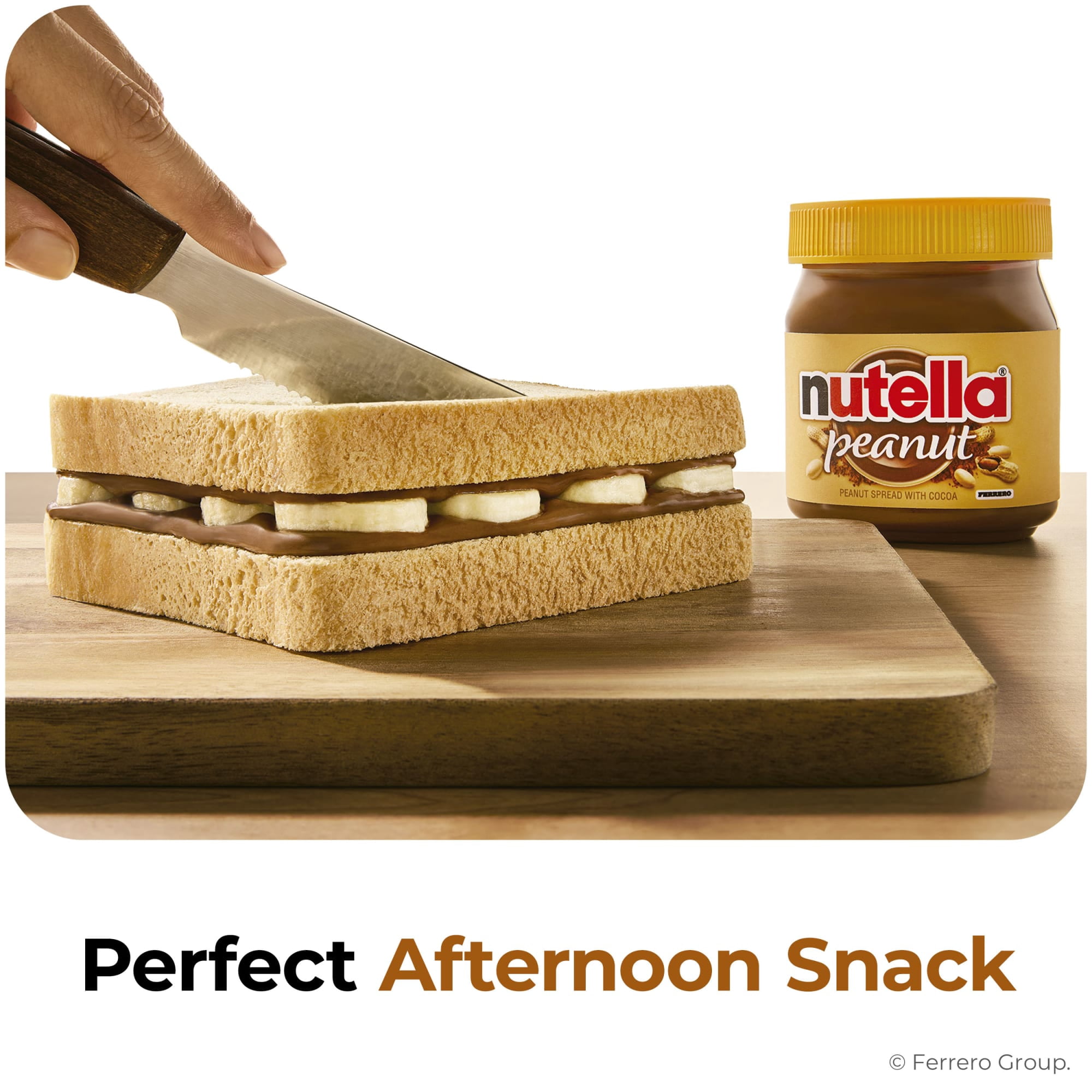 Nutella Peanut Spread With Cocoa, Smooth and Creamy, for Afternoon Snacking, Family Gifts, Unique Snacks, 13 oz