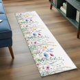 thumbnail image 5 of Spring Floral Kitchen Runner Rug 2x6 Washable Runners for Hallway Non Slip Colorful Botanical Wildflower Summer Large Area Rug Indoor Floor Carpet for Bathroom Laundry Entryway Bedroom Living Room, 5 of 8