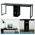 Double Computer Desk with Storage Cube for 2 Person, Extra Long Two