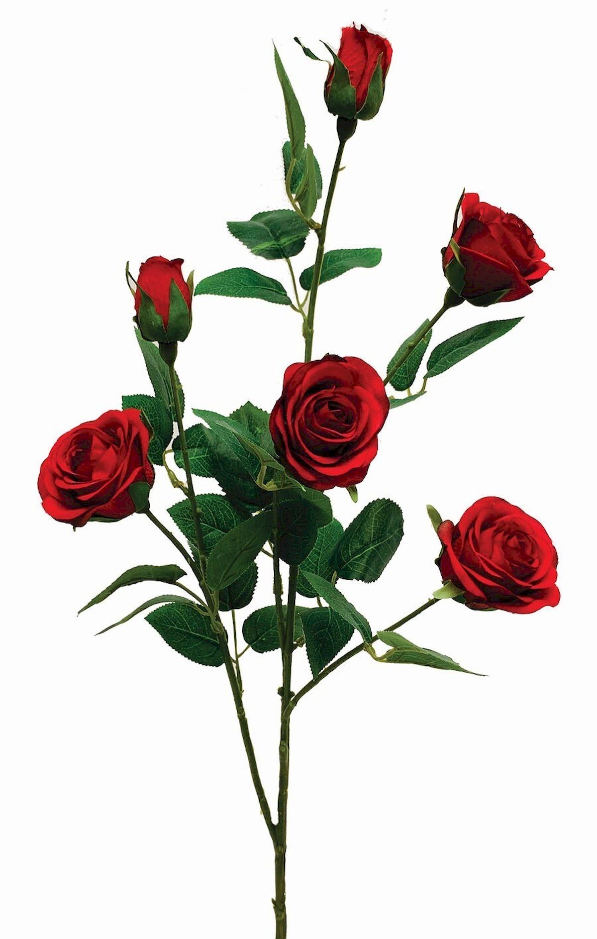 Red Roses Garden Spray Artificial Flowers