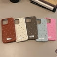 thumbnail image 4 of ins Korean polka dot suitable for iphone16 mobile phone case apple 15pro max personality simple 13 anti-fall 14 soft, 4 of 9