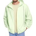 thumbnail image 2 of Rexolia Men’s UPF 50 Full Zip Hoodie Jacket Lightweight Sun Protection Fishing Hiking Performance Mint Green 2XL, 2 of 4
