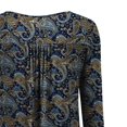 thumbnail image 4 of FOLUNSI Womens Plus Size Tunic Tops Long Sleeve Casual Floral Henley Shirts M-4XL, 4 of 8