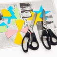 thumbnail image 2 of 2 pcs Pinking Shears Scissors for Fabric, lyfLux 2 Models Fabric Scissors, Zig Zag Scissors, for Crafting, Paper Cutting, Fabric, Leather Materials (3 mm Triangular And Rounded Teeth), 2 of 9