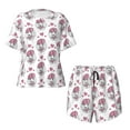 thumbnail image 5 of Wukai Cute Poodle Dog Women's Pajama Set,Short-Sleeve Top and Shorts with Elastic Waistband and Pockets for Loungewear, Yoga, and Casual Wear-Small, 5 of 8
