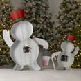 thumbnail image 7 of Set of 2 Friendly Metal Snowmen Figurines "Icy & Icesis", 7 of 7