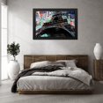 thumbnail image 3 of Stephen Chambers 32x23 Black Modern Wood Framed Wall Art Titled - Graffiti Eiffel, 3 of 6