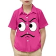 thumbnail image 2 of Piuwrlz 3 T Boys Short polo Sleeve Toddler Funny Graphic Shirts Tops Boy Funny Graphic Shirts Tops Pullover T Shirts Hot Pink Size 3 Years, 2 of 9