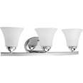 thumbnail image 2 of Adorn Collection Three-Light Polished Chrome Etched Glass Traditional Bath Vanity Light, 2 of 3