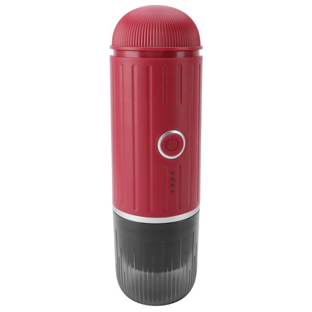 Machine à Café Portable, Système de Chauffage Sans Fil Intégré, Port de Charge USB, Abs+acier Inoxydable 304, Simple à Utiliser, Adapté pour Voyage, Camping, Randonnée, Sac à Dos