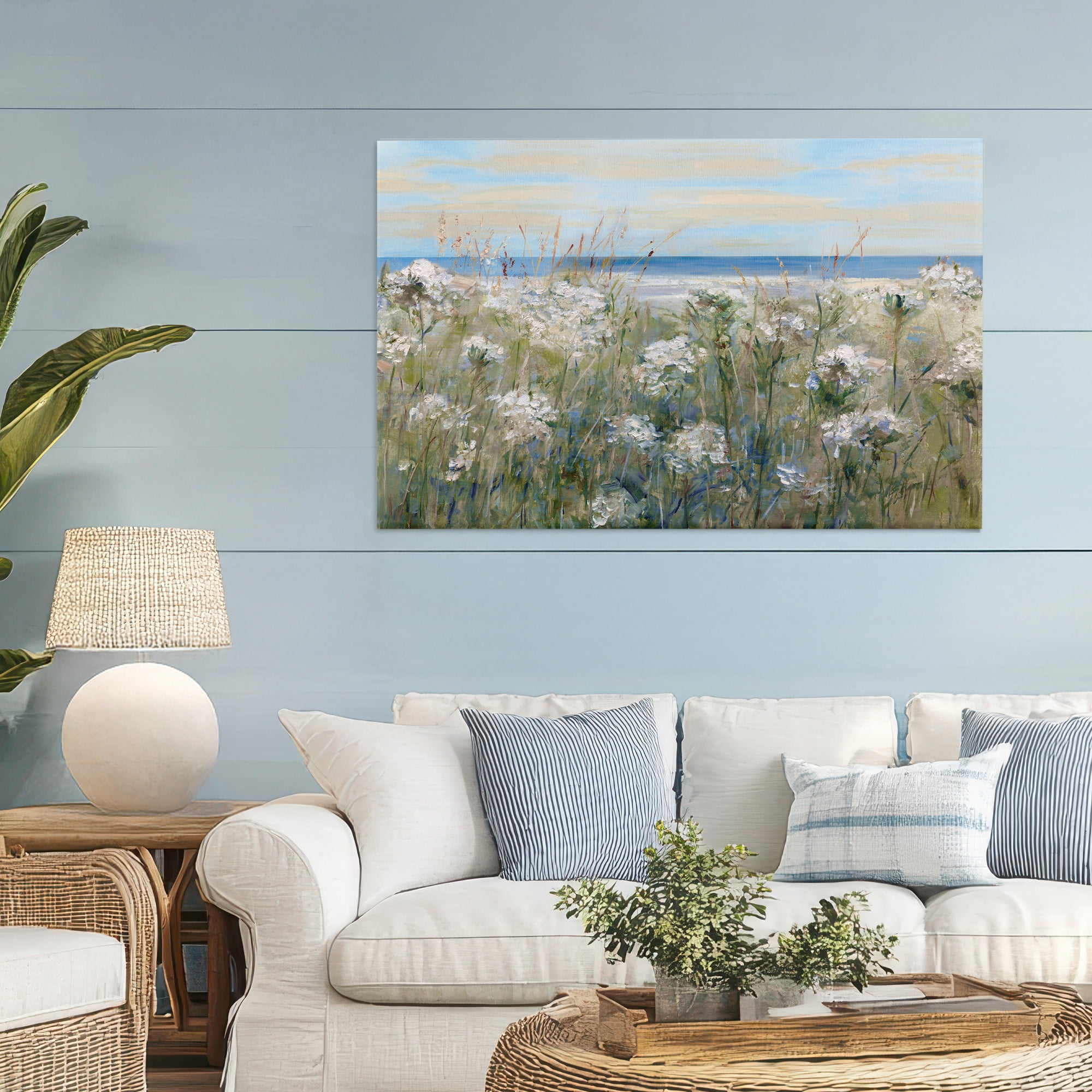 Stupell Industries Impressionist Seaside Meadow Canvas Wall Art, design by Sally Swatland